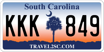 SC license plate KKK849