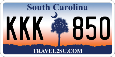 SC license plate KKK850