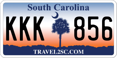 SC license plate KKK856