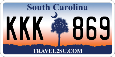 SC license plate KKK869