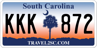 SC license plate KKK872