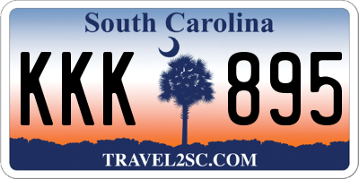 SC license plate KKK895