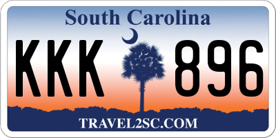 SC license plate KKK896