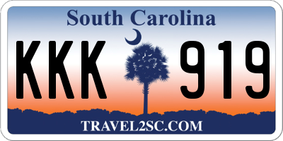 SC license plate KKK919