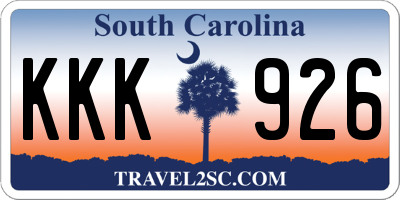 SC license plate KKK926