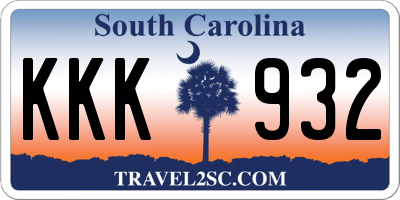 SC license plate KKK932