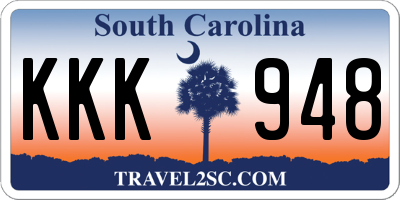 SC license plate KKK948
