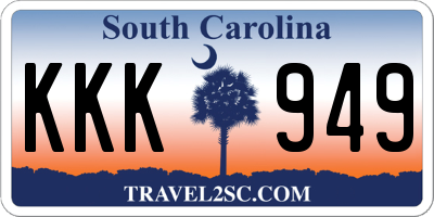 SC license plate KKK949