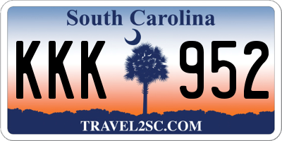 SC license plate KKK952