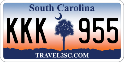 SC license plate KKK955