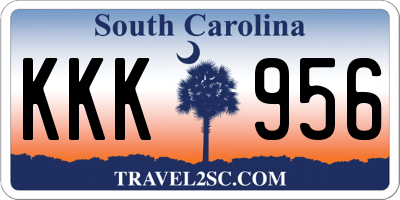 SC license plate KKK956