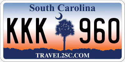 SC license plate KKK960