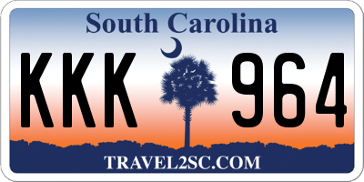 SC license plate KKK964