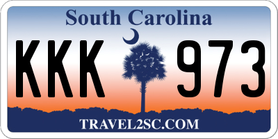 SC license plate KKK973