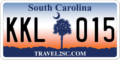 SC license plate KKL015