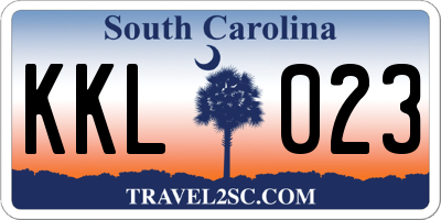 SC license plate KKL023