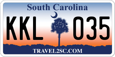 SC license plate KKL035