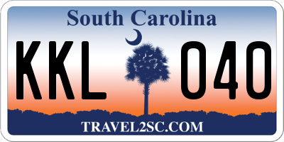 SC license plate KKL040