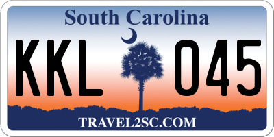 SC license plate KKL045