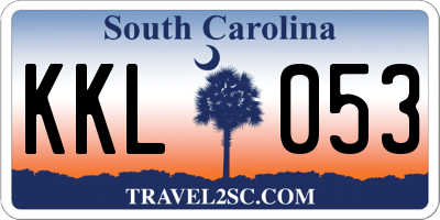 SC license plate KKL053