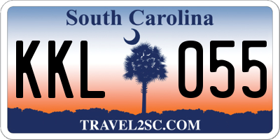SC license plate KKL055