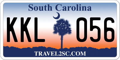 SC license plate KKL056