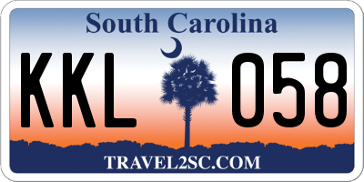 SC license plate KKL058