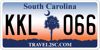 SC license plate KKL066