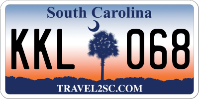 SC license plate KKL068