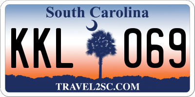 SC license plate KKL069