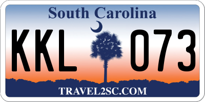 SC license plate KKL073