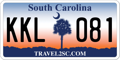 SC license plate KKL081
