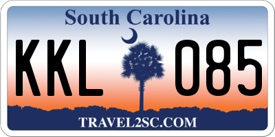 SC license plate KKL085