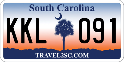 SC license plate KKL091