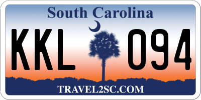 SC license plate KKL094