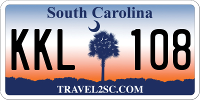 SC license plate KKL108
