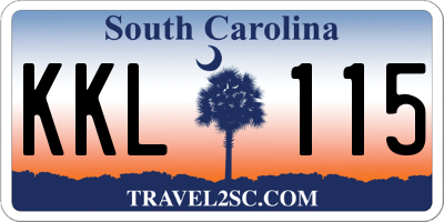 SC license plate KKL115