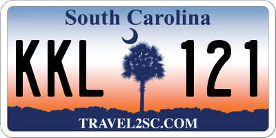 SC license plate KKL121