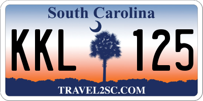 SC license plate KKL125