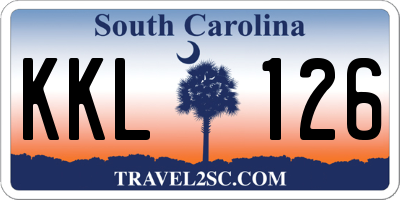SC license plate KKL126