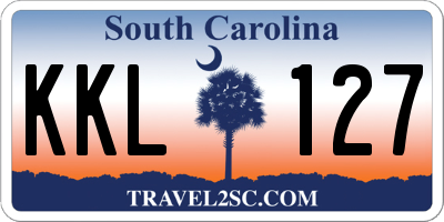 SC license plate KKL127