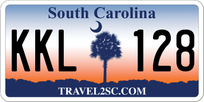 SC license plate KKL128