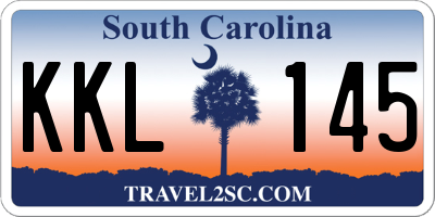 SC license plate KKL145