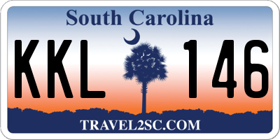 SC license plate KKL146