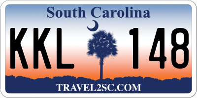 SC license plate KKL148