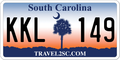 SC license plate KKL149