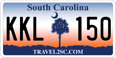 SC license plate KKL150