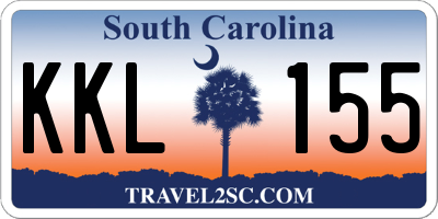 SC license plate KKL155