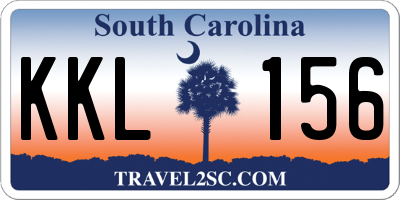 SC license plate KKL156