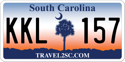 SC license plate KKL157
